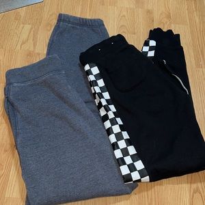 2 pair sweatpants tie waist front/back pockets super comfy soft GREAT CONDITION